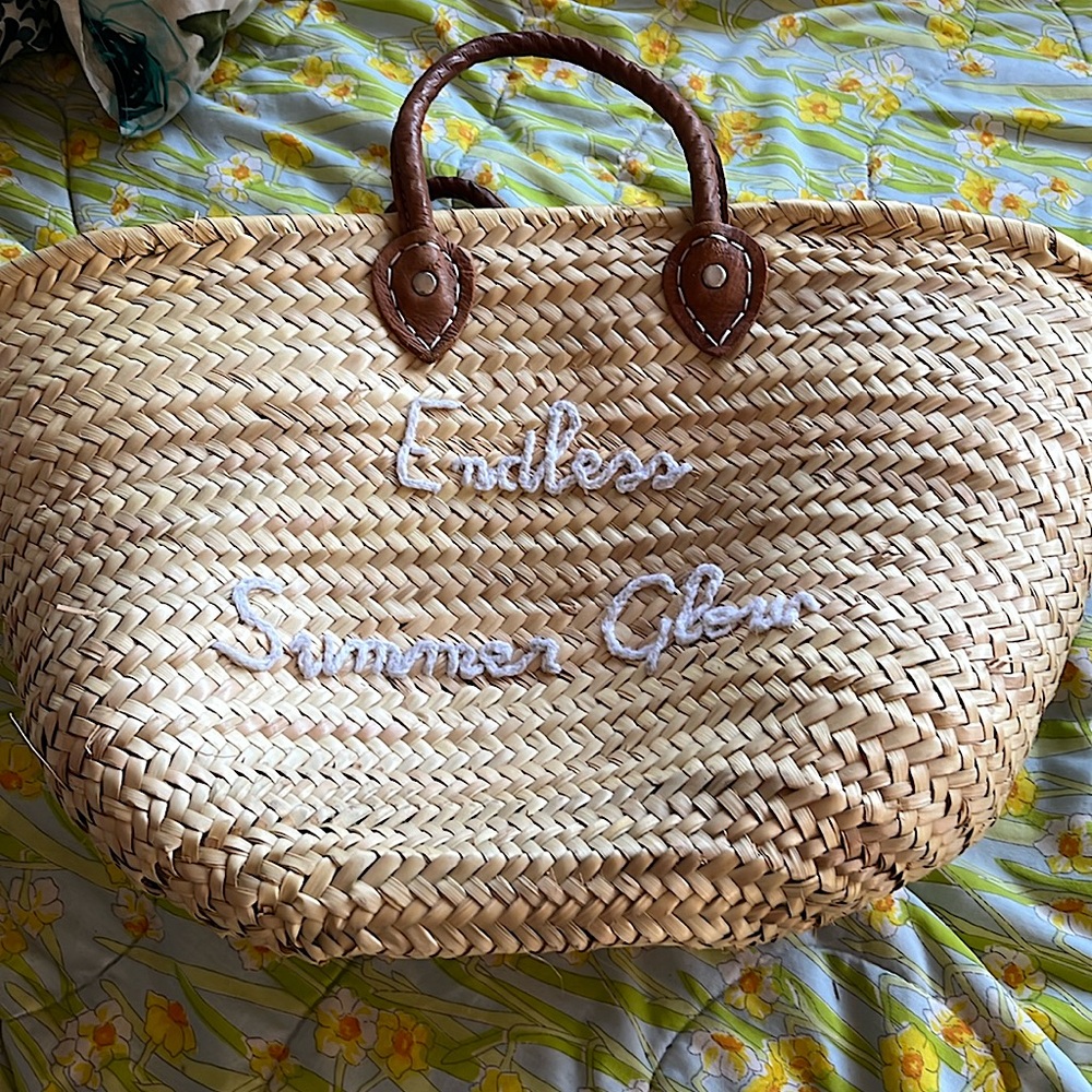 Poolside Large Beach Tote Short Handles “Endless Summer Glow”